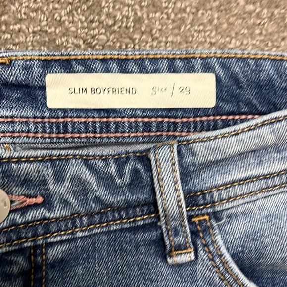 Pilcro and The Letterpress Anthropologie Slim Boyfriend Distressed Jeans Sz 29 - Picture 2 of 14
